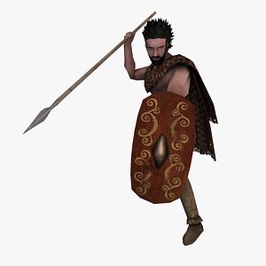 Low Poly Ancient Spearman