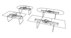 Naos Quasar table - rec and rounded