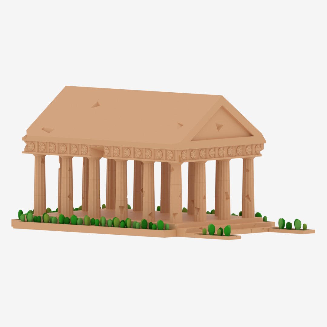 3D Greek Temple Parthenon Model - TurboSquid 1706152