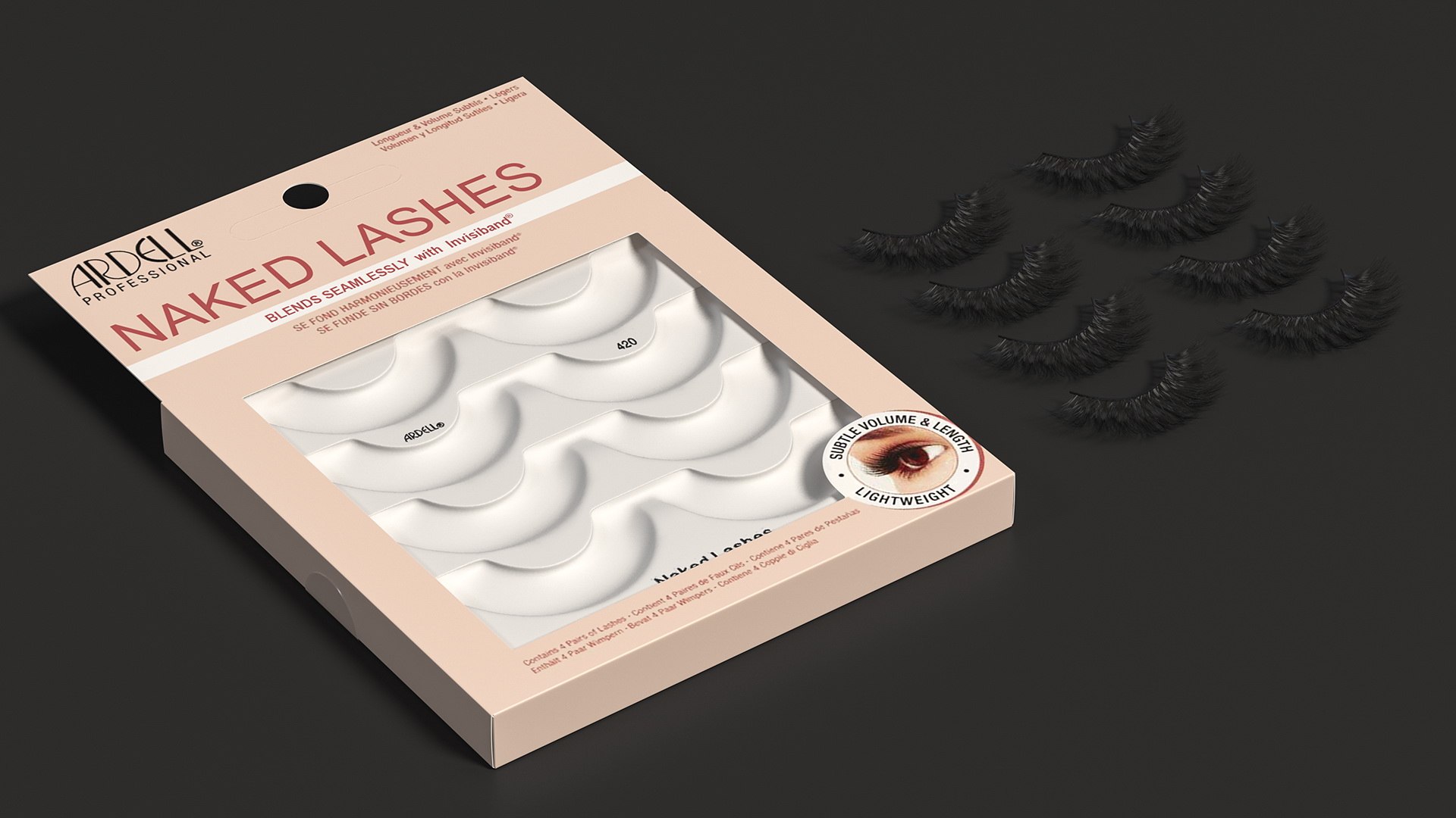 3D Naked Lashes False Eyelashes In Package Model - TurboSquid 2003120