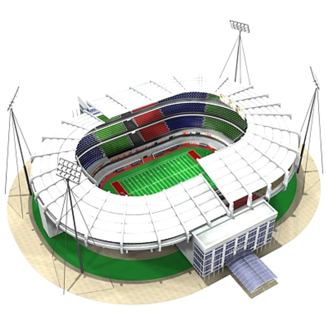 Football Stadium 3d Model