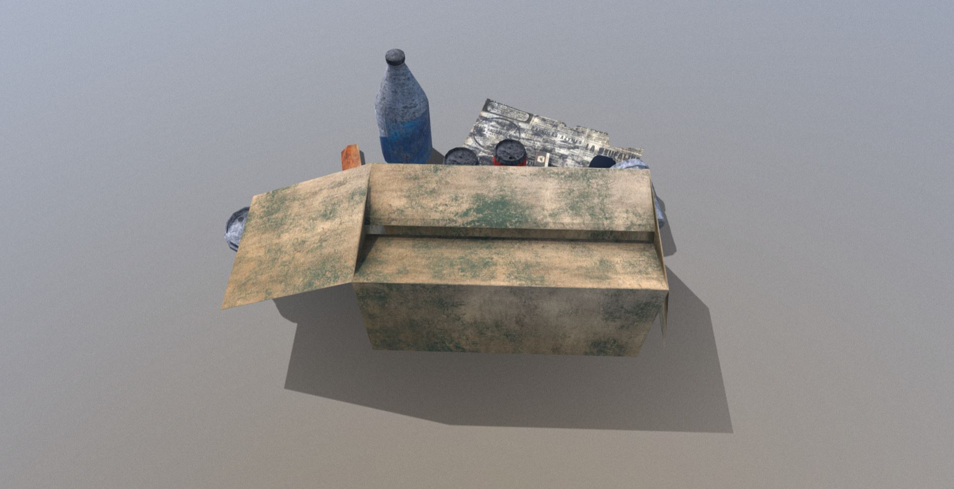 Modelo 3d Basura LOW POLY PBR Gratis TurboSquid 1384354
