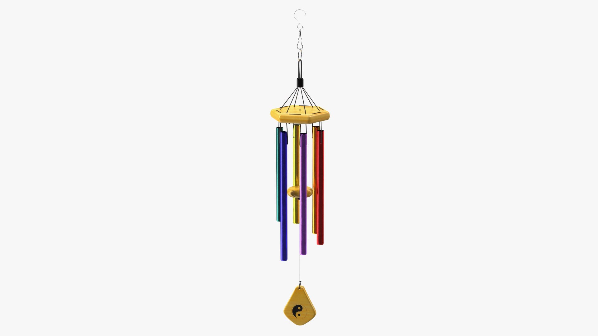 Rainbow Wind Chime 3D model preview