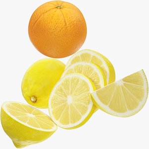 3D Orange and Lemons Collection V2 model
