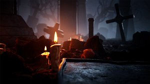 3D Cursed Graveyard  24 Assets model