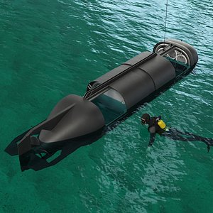Combat Diver Transport Submersible in Water