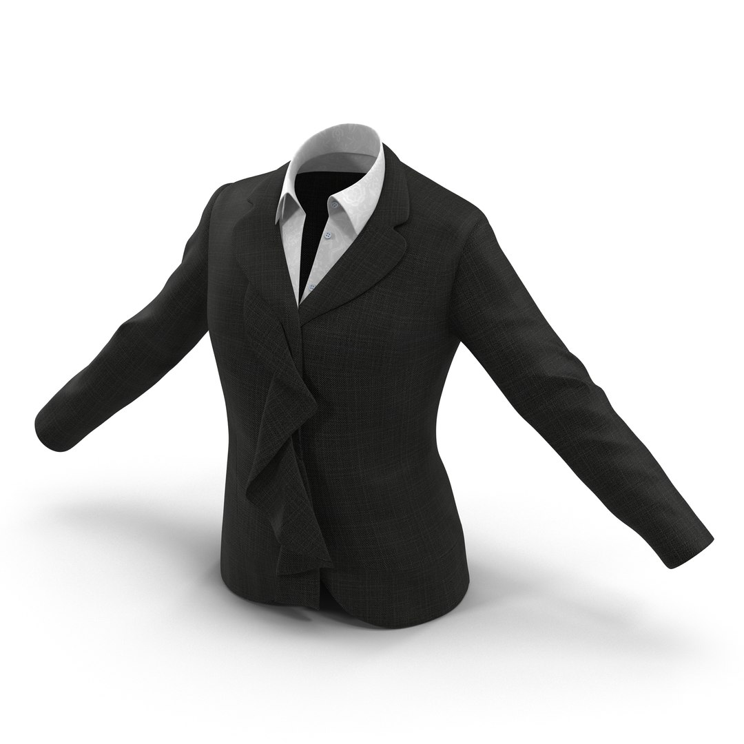 Women Suit Jacket 2 3D model preview
