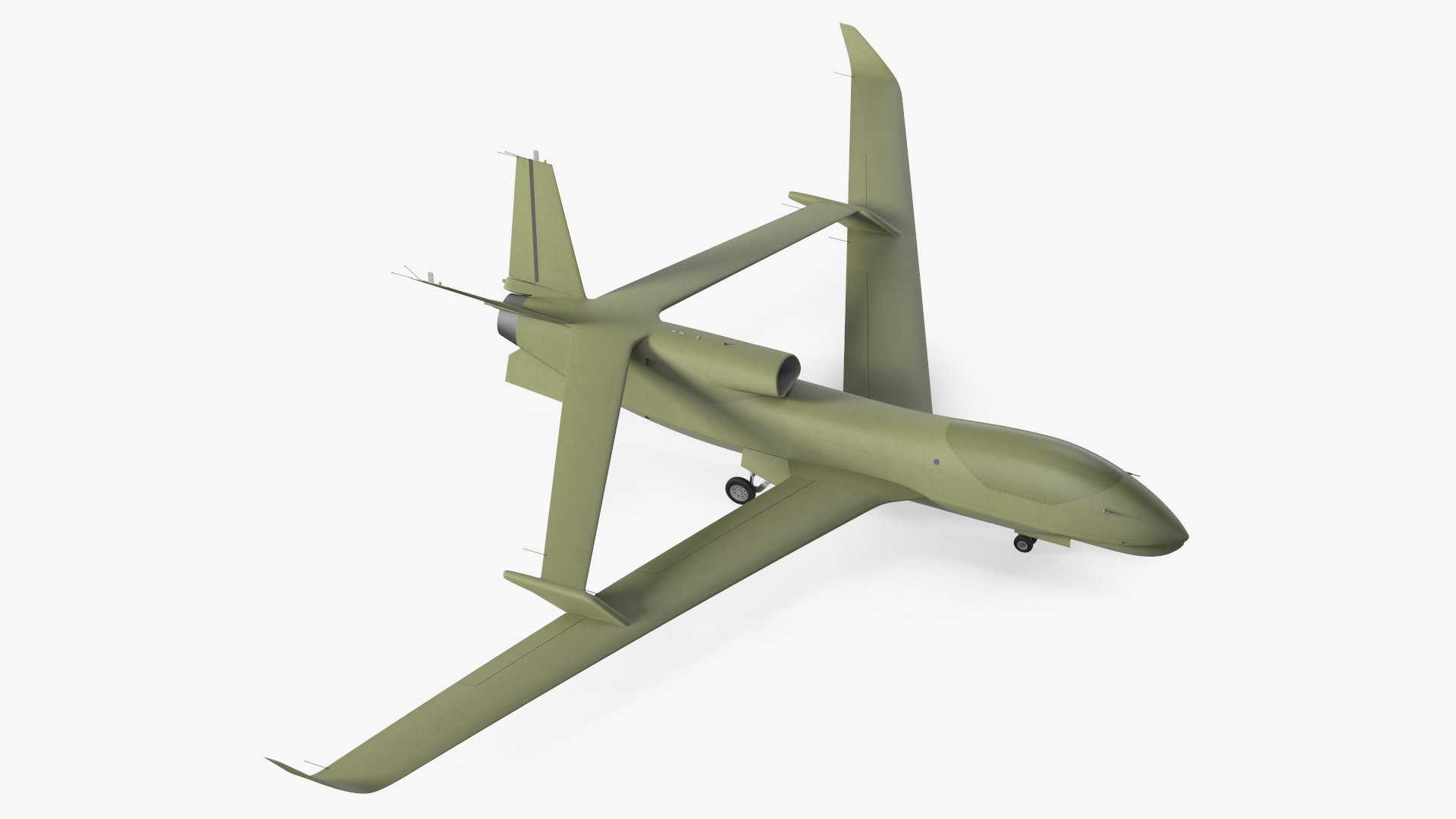 High Altitude Long Endurance Patrol UAV Rigged 3D model preview