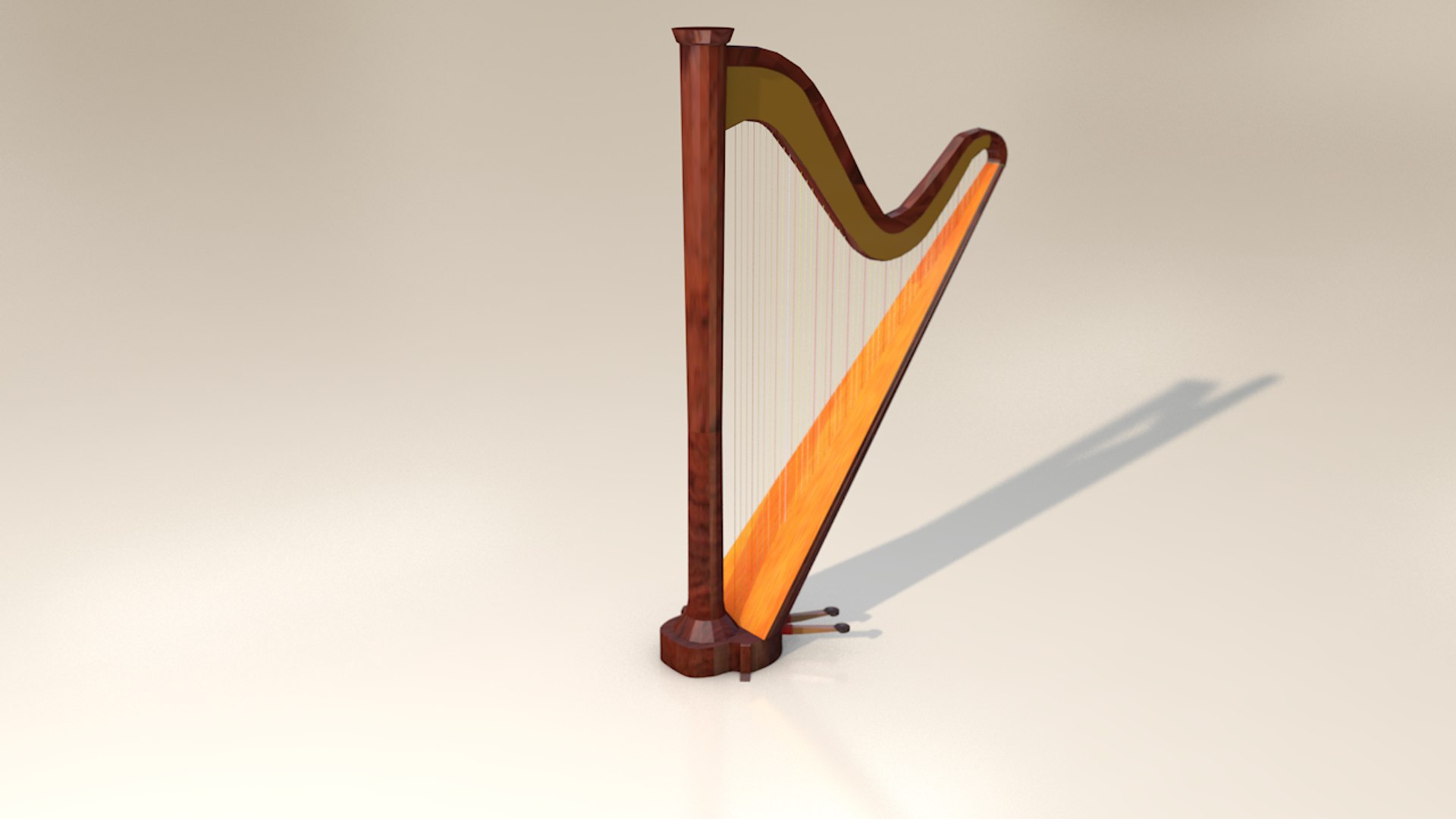 3D Musical Instrument Harp - TurboSquid 1463889