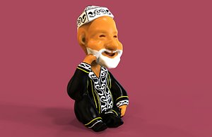 national uzbek sculpture 3d model