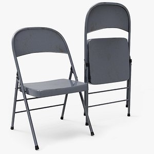 metal folding chair 3d model