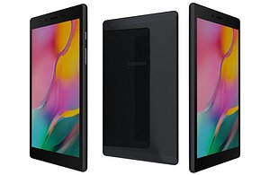Samsung Galaxy Tab A 8 0 2019 Black Low Poly 3D