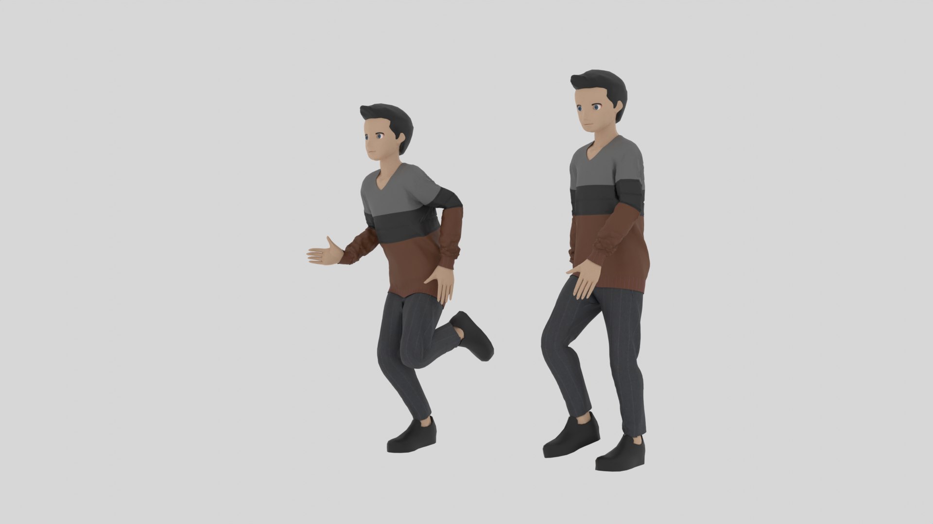 3d walking animation