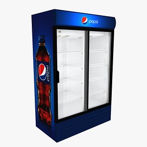 pepsi fridge sliding doors model