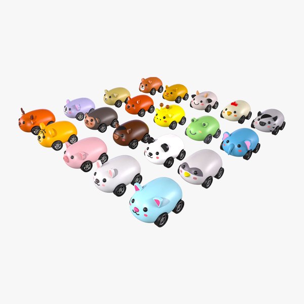 Cartoon Animal Car Cute Pack 01 model