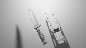 Combat knife Low-poly 3D model Low-poly 3D model 3D