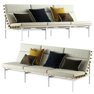Perch Outdoor 3 Seat Sofa 3D model