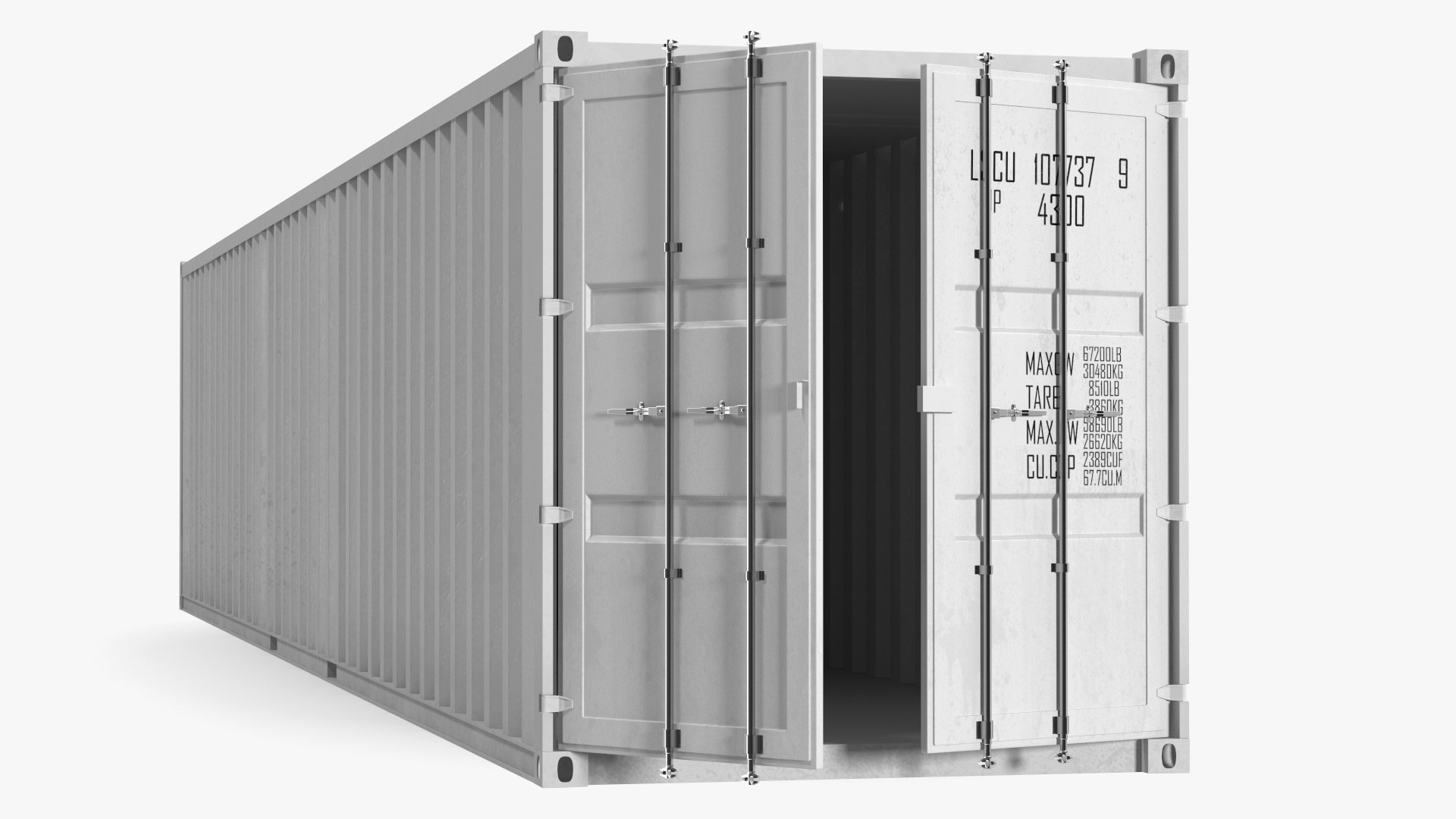Shipping Cargo Container 48 Ft 3D model preview