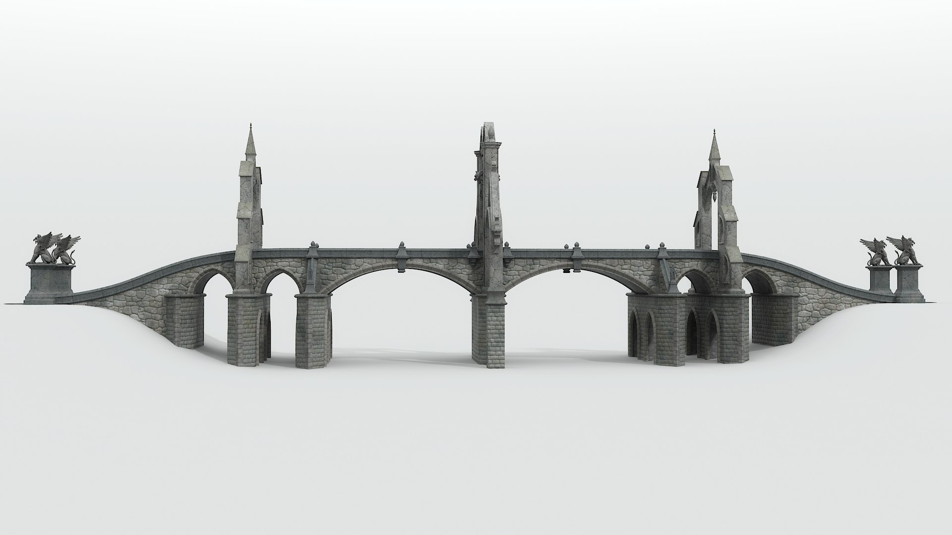 3D Gothic Bridge 02 - TurboSquid 1721902