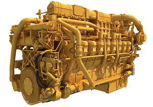 3D marine propulsion 20 cylinders