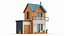 3D Houses Low Poly 3D Model Bundle model