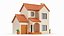 3D Houses Low Poly 3D Model Bundle model