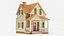 3D Houses Low Poly 3D Model Bundle model