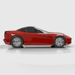Red Sports Car 3D model