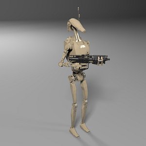 3D battle droid star wars model