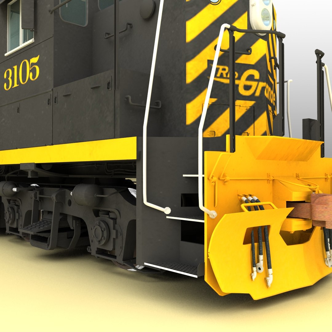 3ds Max Emd Gp40-2 Railroad Engines