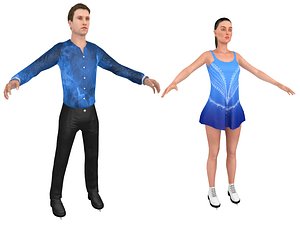 male female figure skater model