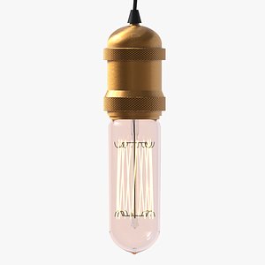 Vintage Old Lamp edison incandescent  With a Cartridge 3d model