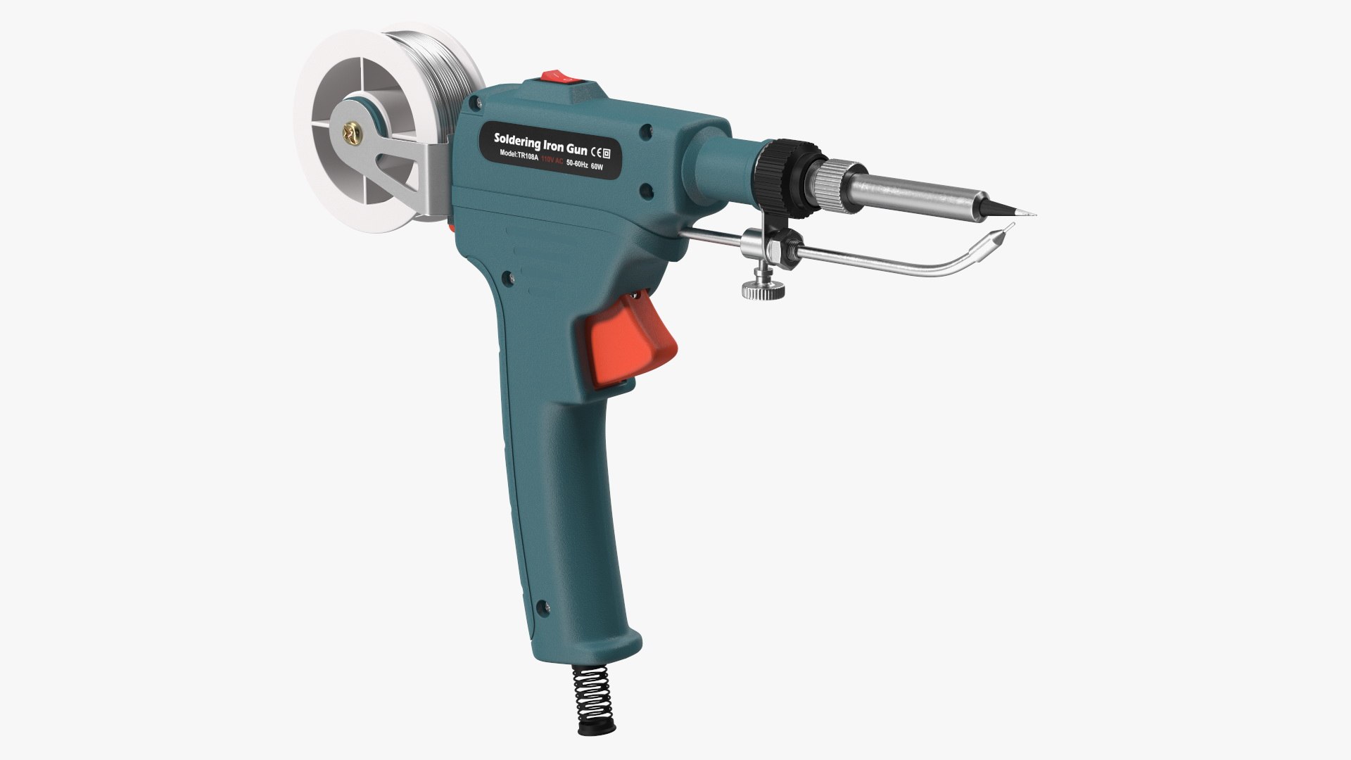Soldering Iron Gun Blue 3D model preview