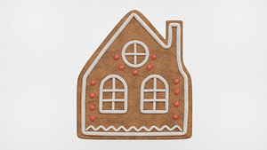 3D Gingerbread Christmas Cookie 09