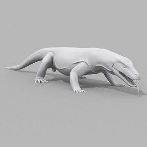 コモドドラゴン3Dモデルダウンロード用。TurboSquid