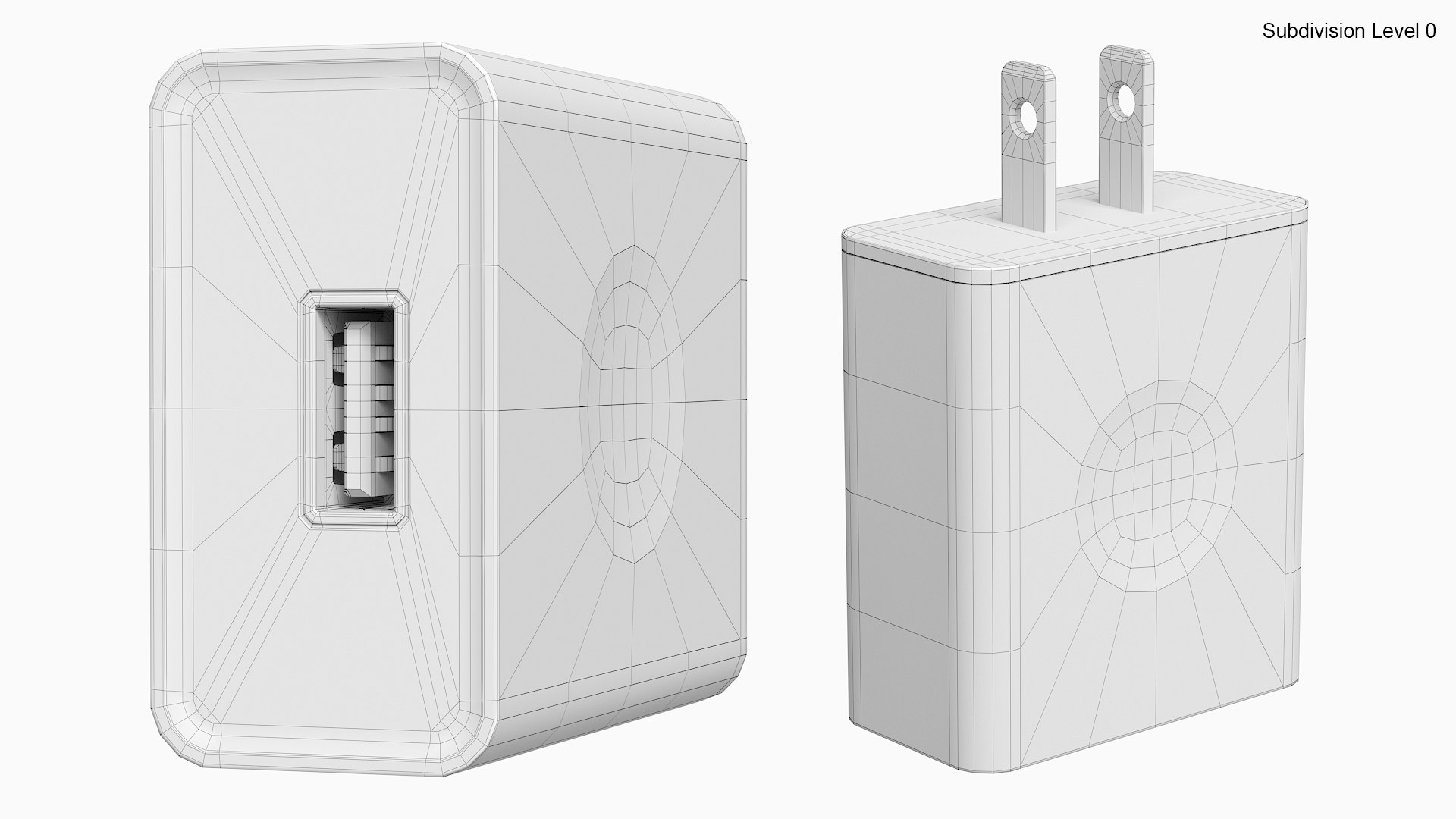3D USB Power Adapter 02 US Black - TurboSquid 2245383