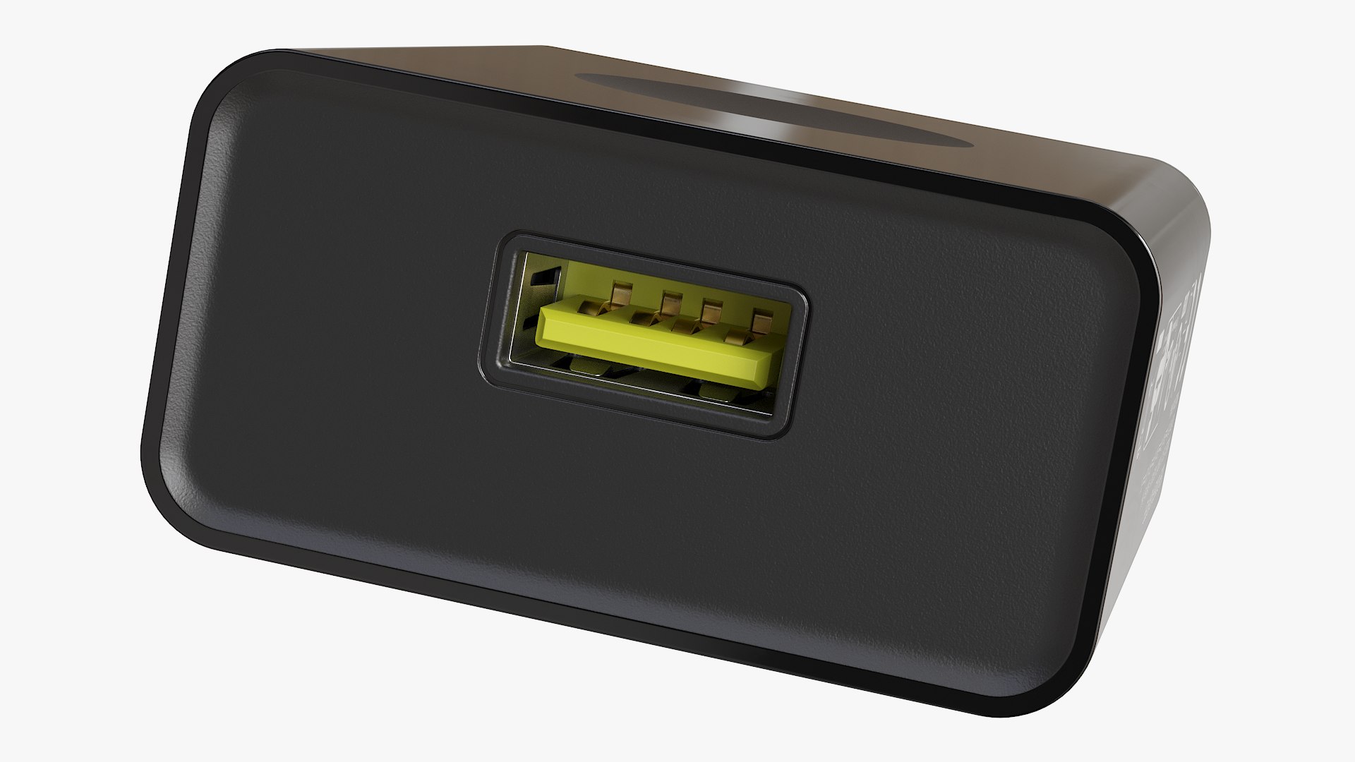 3D USB Power Adapter 02 US Black - TurboSquid 2245383
