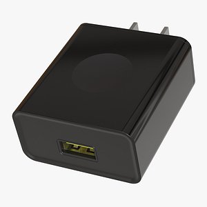 3D USB Power Adapter 02 US Black