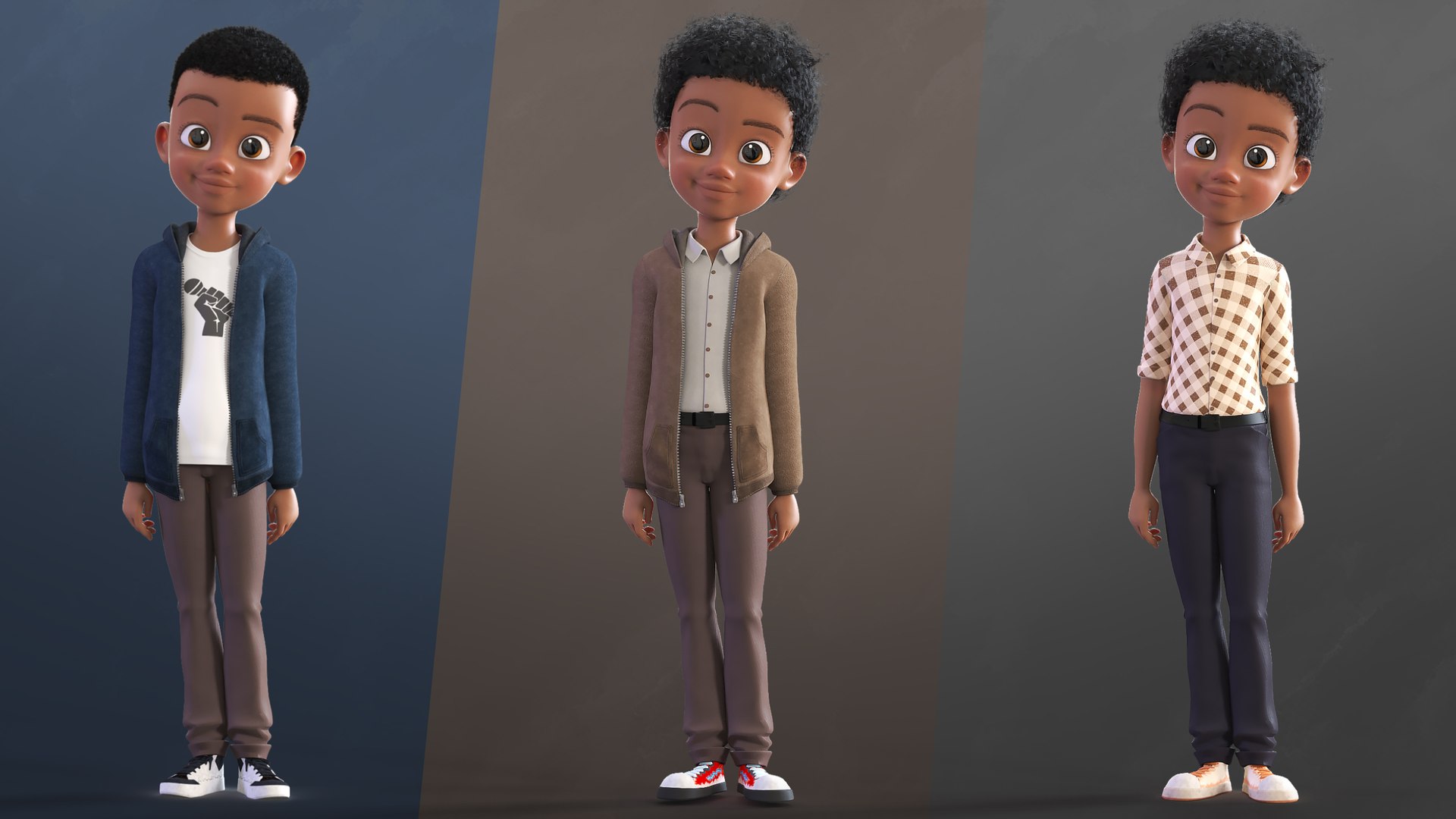 Cartoon Afro Boy 2 Maya - Toon Rigged Child Character 3D model https://p.turbosquid.com/ts-thumb/4J/ohtsOV/ah/9/jpg/1694466733/1920x1080/fit_q87/60d1c8b2e2f6f517495f4ff39670590bbb8b79e7/9.jpg