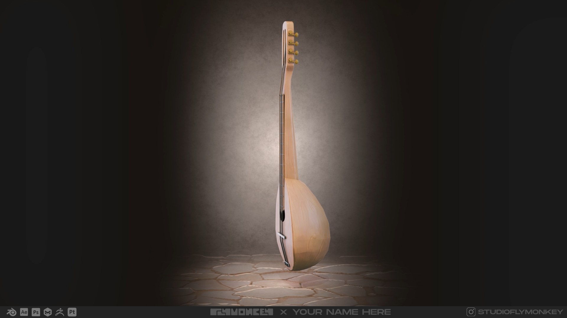 Final Mandolin Textured Model - TurboSquid 2424303