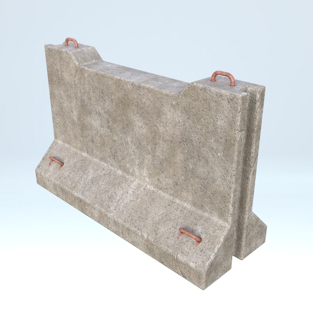 3D Concrete Road Barrier https://p.turbosquid.com/ts-thumb/4J/qzXdnW/K9/angle/png/1746089378/1920x1080/fit_q87/989eea7a55a2975f435c7c075343cbee34e1c37a/angle.jpg