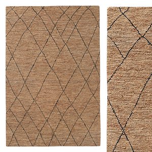 3D model SANTALI JUTE RUG Camel-Black