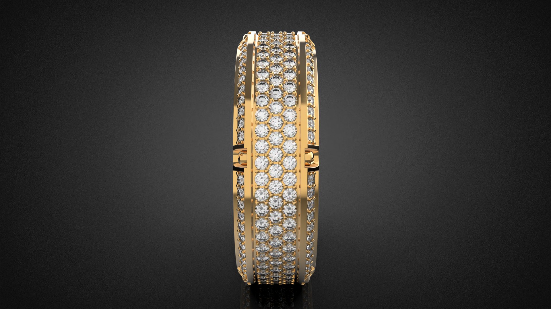 3D Model Gold Screw Pave Ring R27 3D Print Model - TurboSquid 1992684