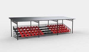 3D tribune system 06 3D model model