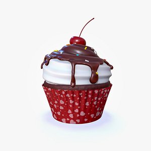 3D cupcake candy topping model