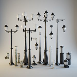 3d model street lamps