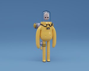 Astronaut character skeleton space