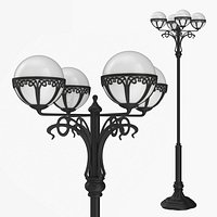 Street lamp four bulb v5.1