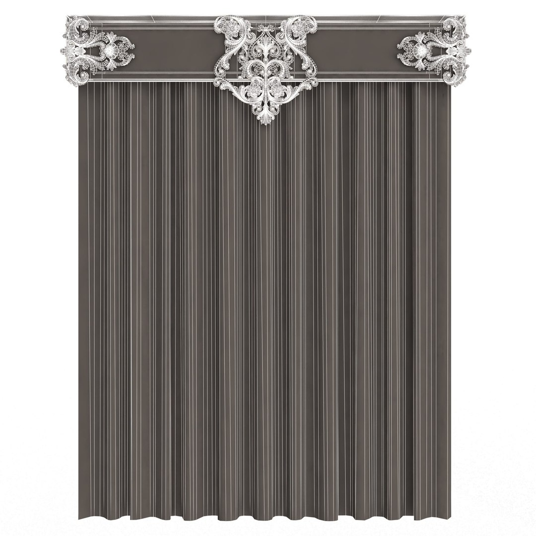 Cornice Classic Curtain 07 model https://p.turbosquid.com/ts-thumb/4K/OUdHEl/oH/wireframecornicecurtain060137/jpg/1756305649/1920x1080/fit_q87/53ede486f0596bdb7cb1c0c8bc8be4f670dde2fb/wireframecornicecurtain060137.jpg