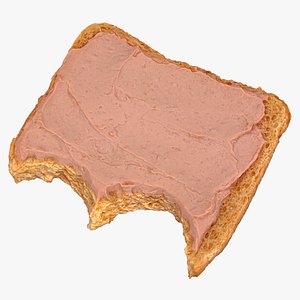 Toast with Duck Paste 02 Bitten